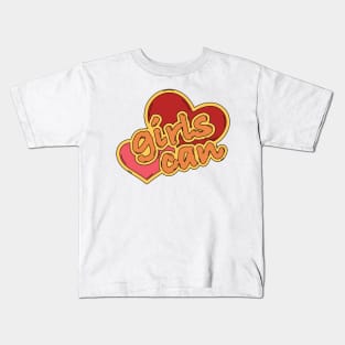 GIRLS CAN SLOGAN Kids T-Shirt